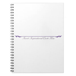 Carnet Insérer un devis inspirant ici - violet