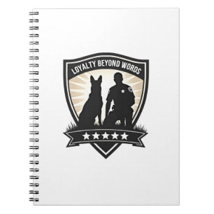 Carnet Insigne de police K9 vintage Loyalty Beyond Words