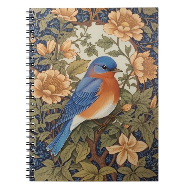 Carnet Inspiration de l'élégant oiseau bleu de l'Est Will (Devant)