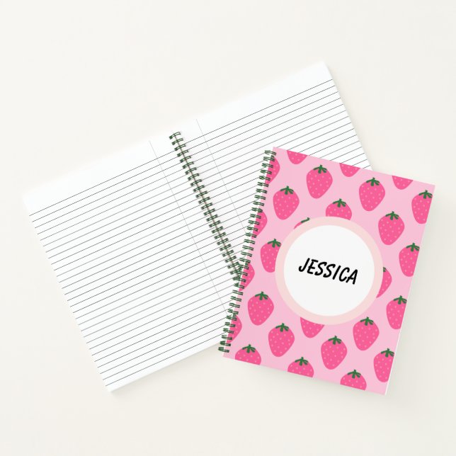 Carnet Inspiration sucrée : Fraise personnalisée (Intérieur)
