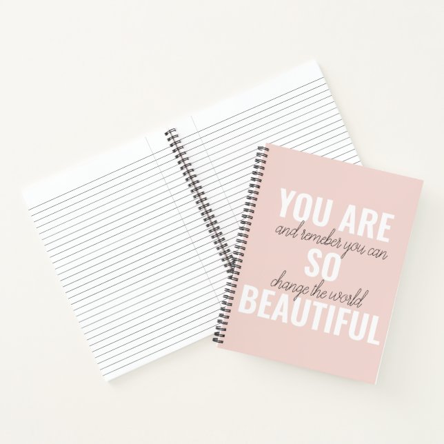 Carnet Inspiration Vous Êtes Si Belle Citation Positive (Intérieur)