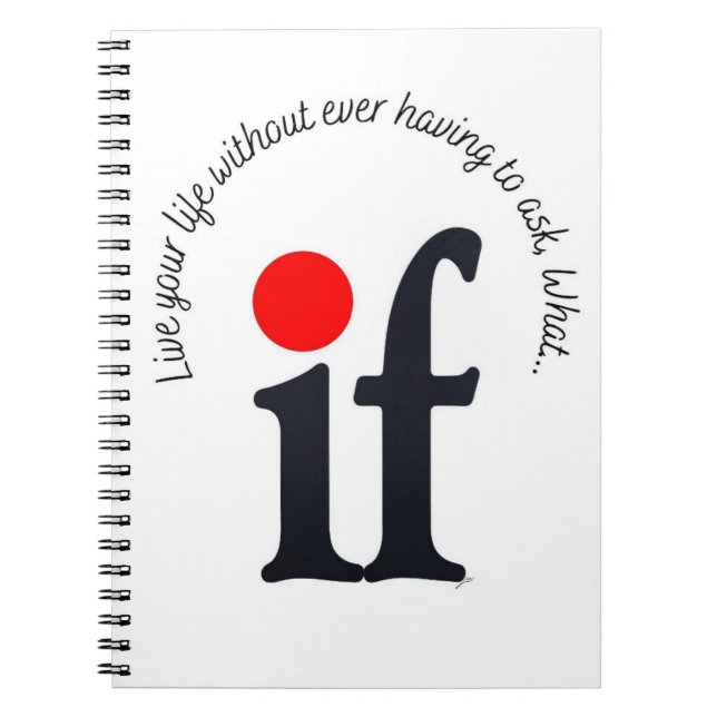 Carnet Inspirational 'What if' Notepad Notebook (Devant)