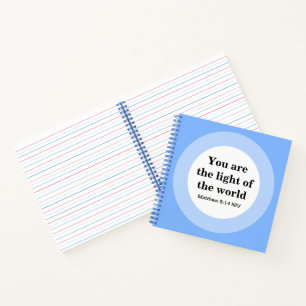 Carnet Inspirationnel Vous êtes la lumière du bleu du mon