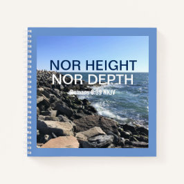 Carnet Inspirationnelle Bible Verse Waves of the Sea Blue