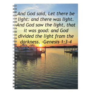 CARNET INSPIRER SUNSET GENESIS 1:3 PHOTO DESIGN