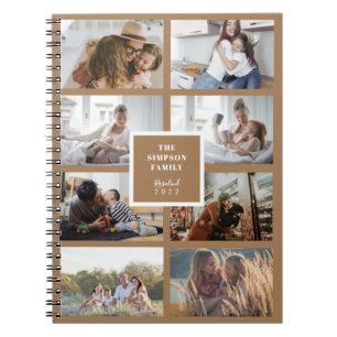 Carnet INSTA Family Photo Collage Lumière Brown