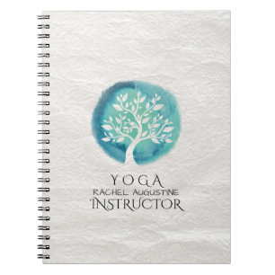 Carnet Instructeur de méditation YOGA Elégant Aquarelle A