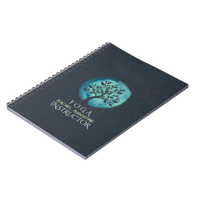 Carnet Instructeur de méditation YOGA Elégant Aquarelle A (Côté gauche)