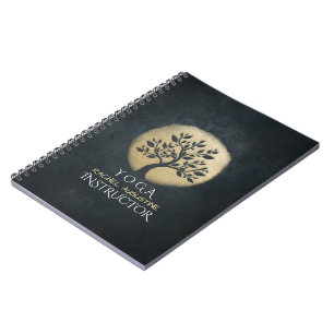 Carnet Instructeur de méditation Yoga Studio Black Gold T