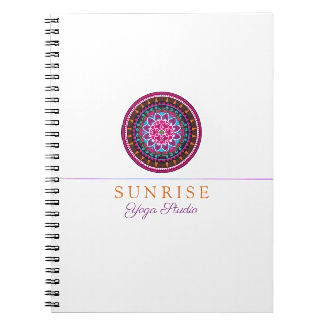 Carnet Instructeur de yoga, Wellness Mandala studio desig (Devant)