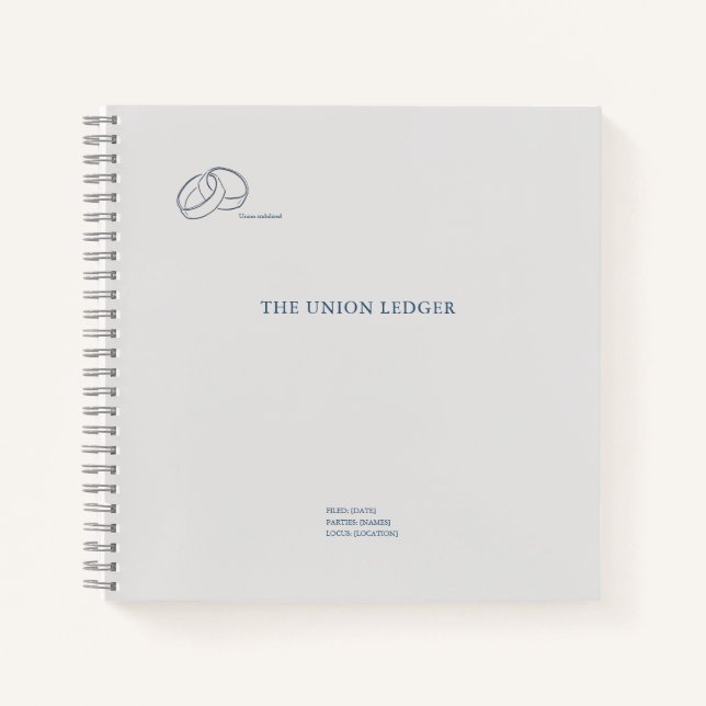 Carnet Interlocking Rings- Minimalist Union (Devant)