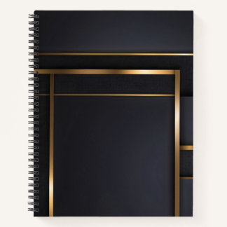 Carnet Intersections Dorées — Minimalisme Noir & Or