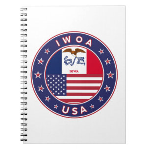 Carnet Iowa, Iowa sticker, bag, clock