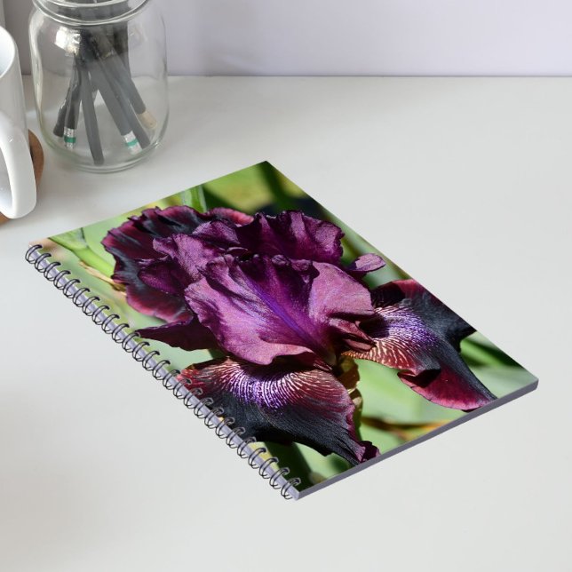 Carnet Iris Fleur Violette Profonde Florale (In Situ)