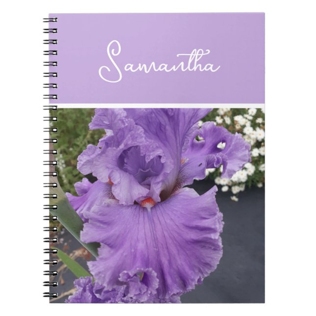 Carnet Iris Fleurs Fleurs Violet Lavande Lilac Apron (Devant)