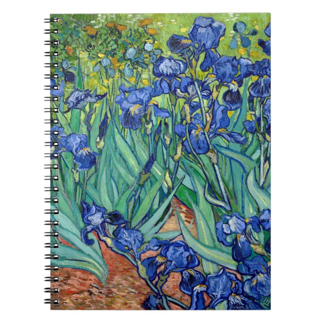 Carnet Irises Vincent van Gogh Flower Peinture Art (Devant)