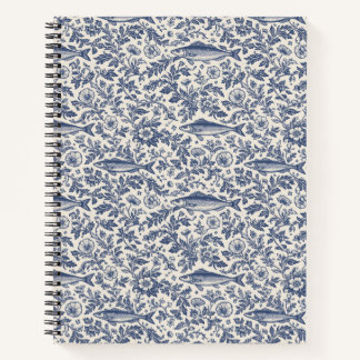 Carnet Italian Coastal Sardine Floral Notebook 