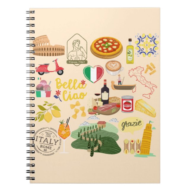 Carnet Italie Symboles Amateurs de voyage (Devant)