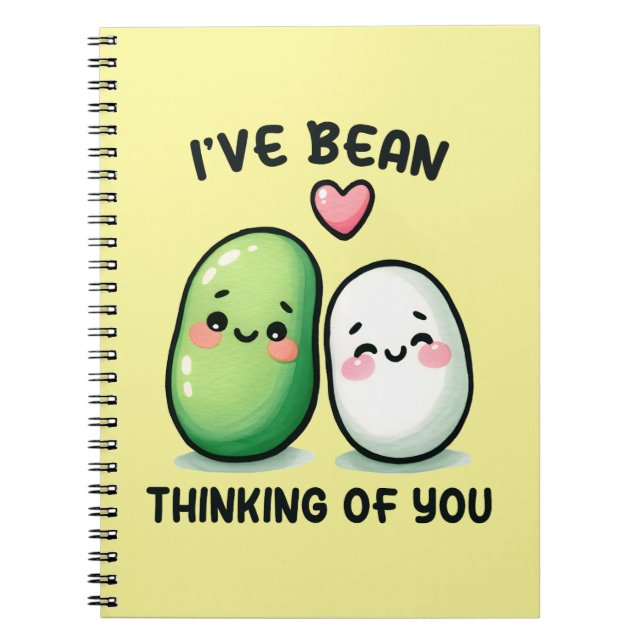 Carnet I've Bean Thinking of You Cute Kawaii (Devant)