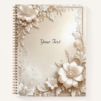 Carnet Ivory Flowers Notebook