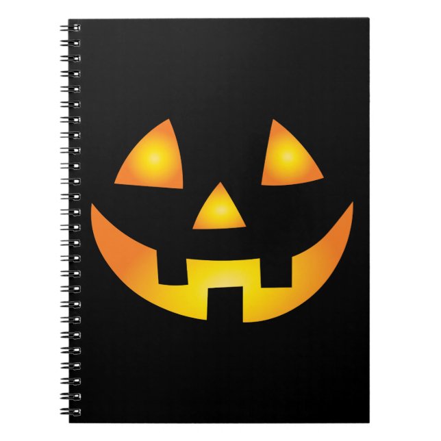Carnet Jack-o'-lantern Déplaisant Citrouille face Hallowe (Devant)