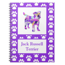 Jack Russell Terrier Chien Silhouette Paw Purple P