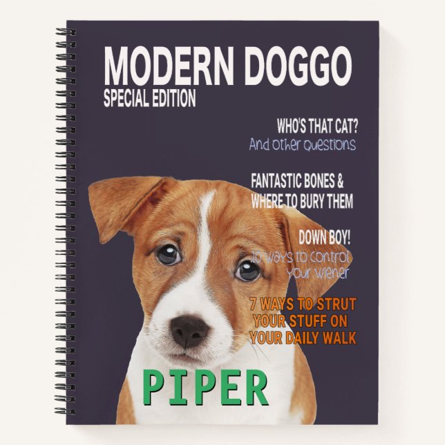 Carnet Jack Russell Terrier Couverture du Magazine Parody (Devant)
