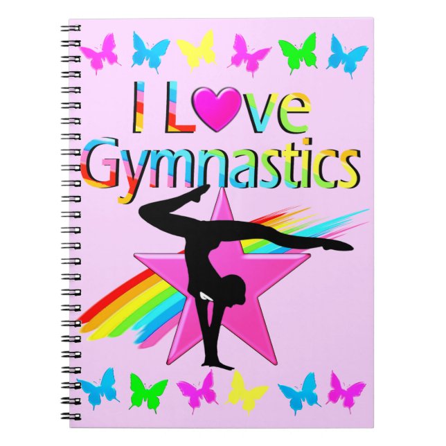 CARNET J'ADORE GYMNASTICS RAINBOW GYMNAST DESIGN FILLE (Devant)