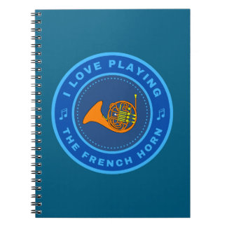 Carnet J'adore jouer de la Corne française