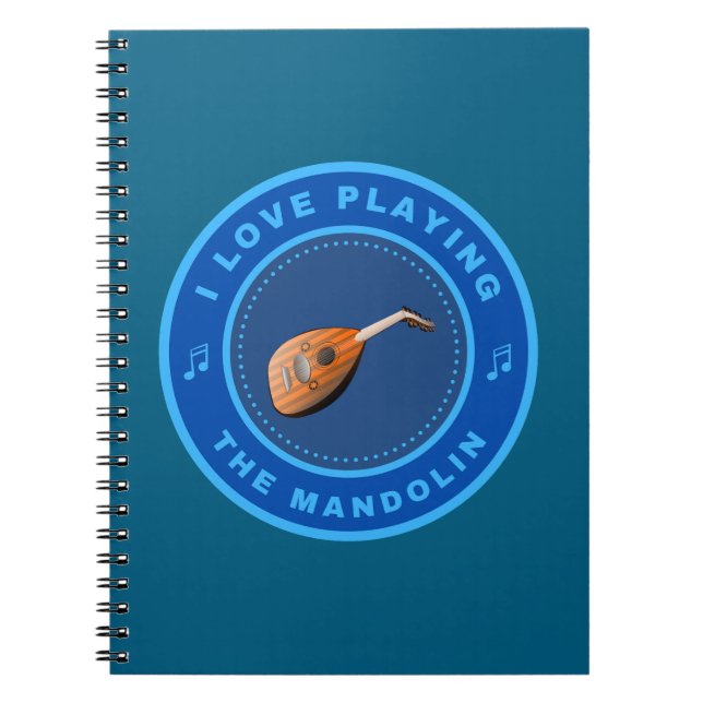 Carnet J'adore jouer de la mandoline (Devant)