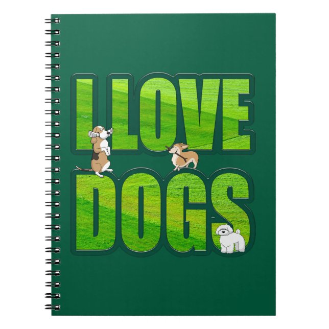 Carnet J'adore les chiens (Devant)