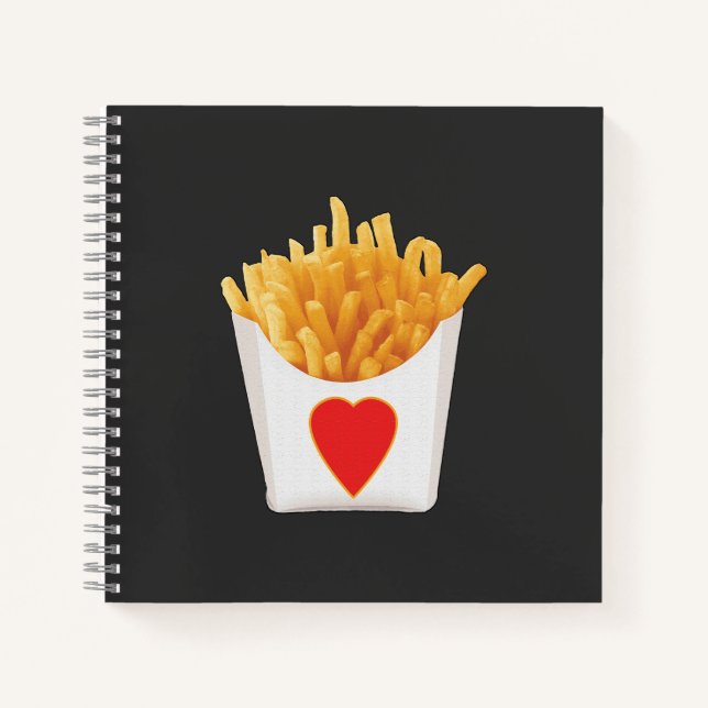 Carnet J'adore les frites françaises (Devant)