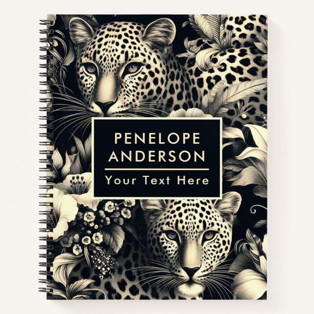 Carnet Jaguar de la Jungle vintage (Devant)