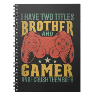 Carnet J'Ai Deux Titres Frère Et Gamer, Amusant Gamer