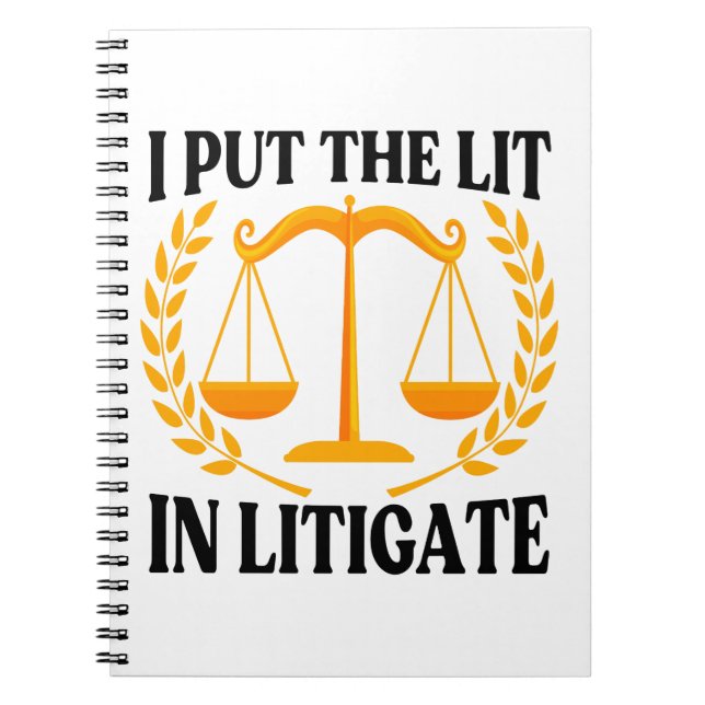 Carnet J'Ai Mis La Lumière Dans Litigate - Avocat Drôle (Devant)
