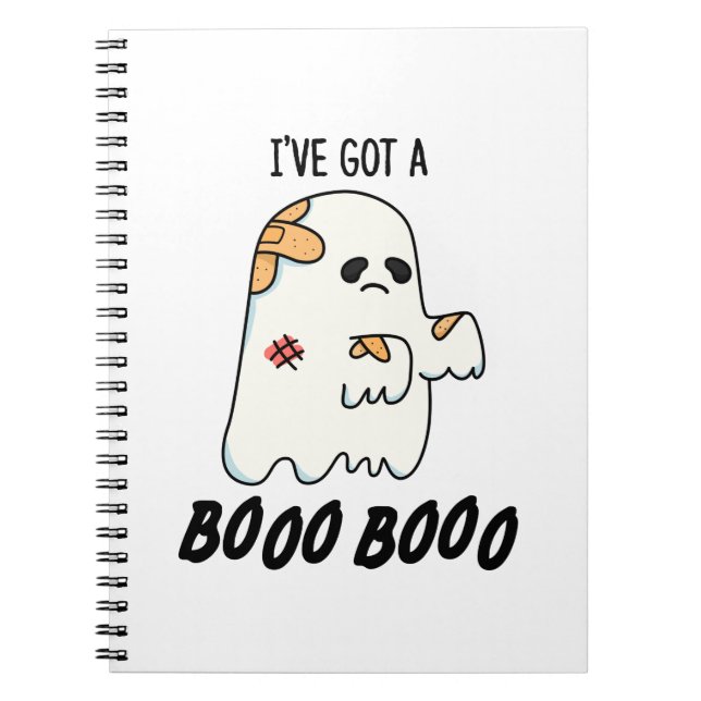 Carnet J'ai un bisou bisou drôle de fantôme de Halloween (Devant)