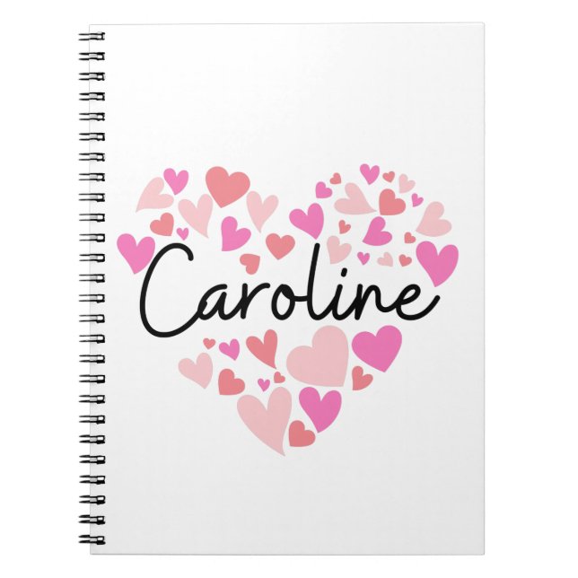 Carnet J'aime Caroline (Devant)