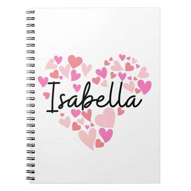 Carnet J'aime Isabella (Devant)