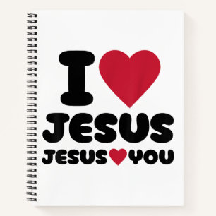 Carnet J'aime Jésus et Jésus t'aime chrétien