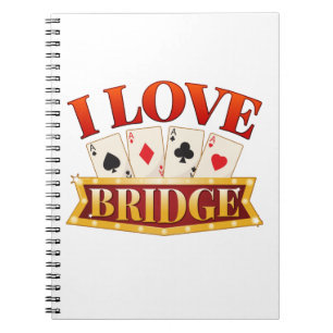 Carnet J'aime Joueur de carte de pont