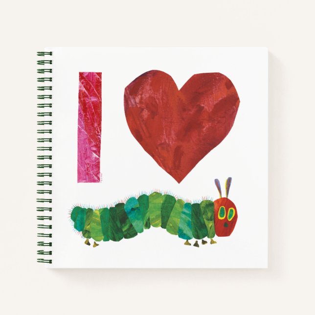 Carnet J'Aime La Caterpillar Très Affamée (Devant)