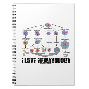 Carnet J'aime la hématologie (la lignée de globule