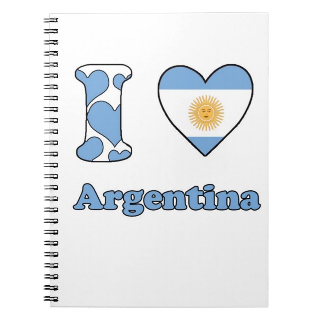 Carnet J'aime l'Argentine (Devant)