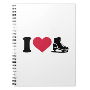 Carnet J'aime le patinage artistique de vitesse de patin