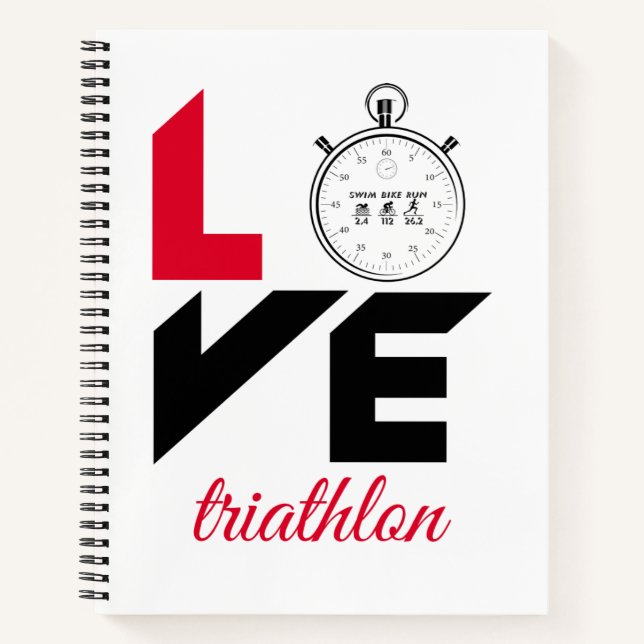 Carnet J'aime le triathlon (Devant)