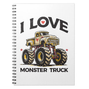 Carnet J'aime les monstres camions