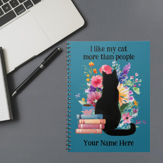 Carnet J'aime mon chat plus que les gens