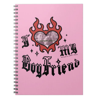 Carnet J'aime mon petit ami - Rouge - DingusDesign 