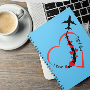 Carnet J'aime Mon Pilote, Coeur, Aviation, Aéronefs, Avio