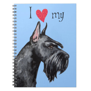 Carnet J'aime mon Schnauzer géant